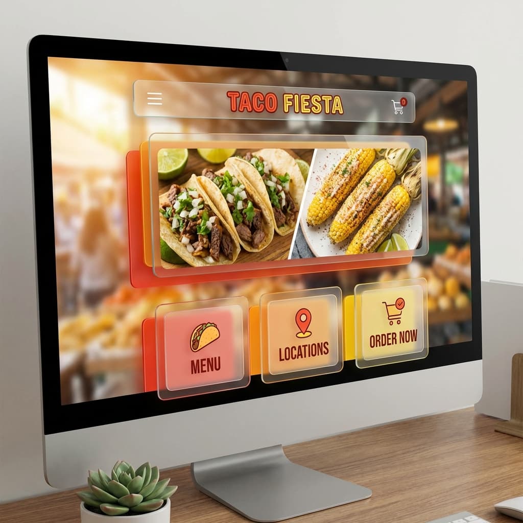 Mexican Food Truck Website Mockup